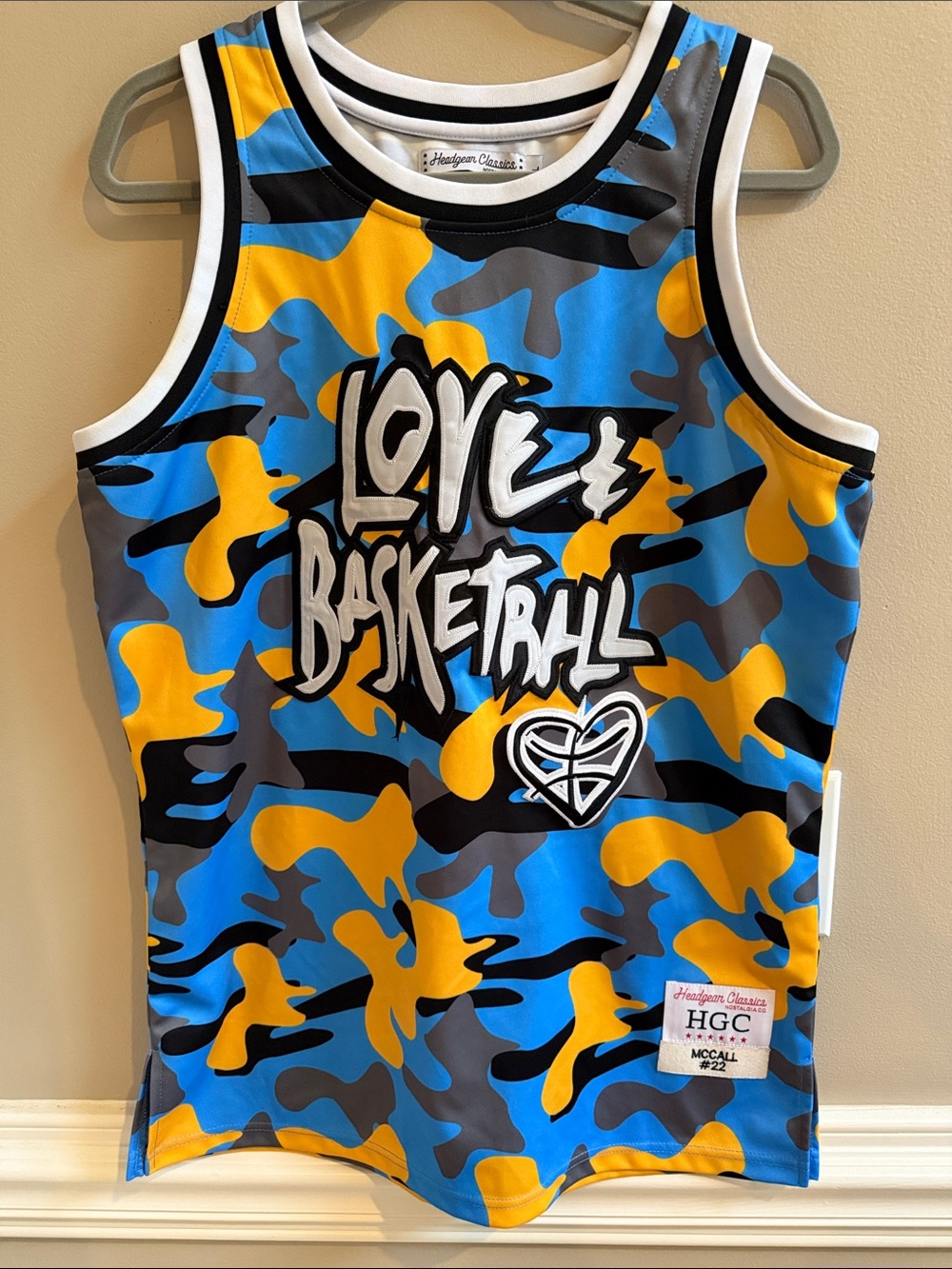 Love & Basketball Men’s Camo Basketball Jersey #22 Quincy McCall Large